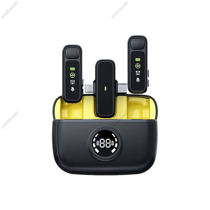 Бездротовий мікрофон для телефону Wiwu Wi-WM003 Type-C - Lightning  з кейсом заряджання
