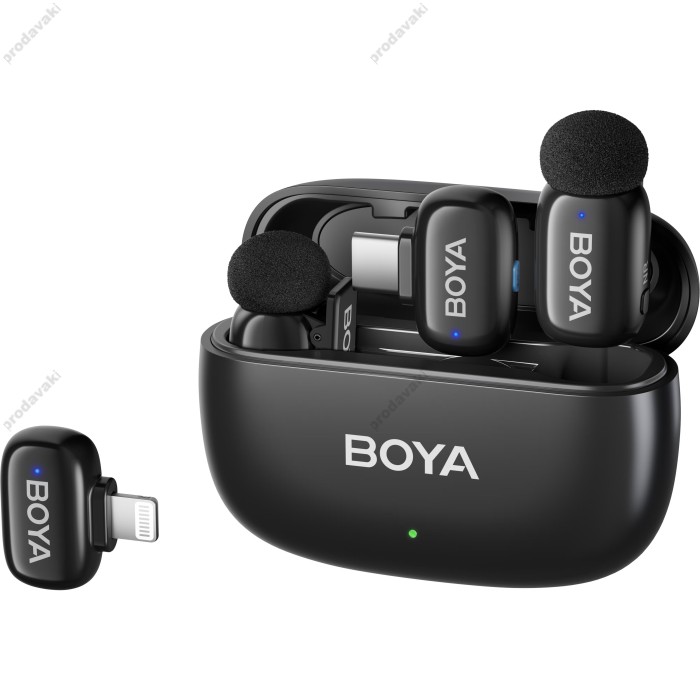 Бездротовий мікрофон BOYA Mini-12 2 мікрофона Black