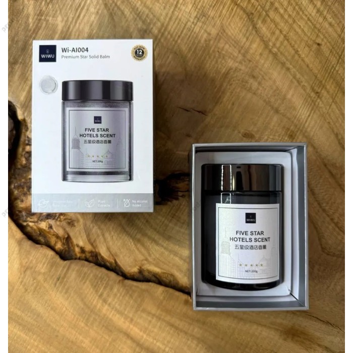 Ароматизатор у машину WiWU Wi-AI004 Premium Star Solid Balm Hilton Hotel Smell Аромат-Свіжий-дерев'яний Grey