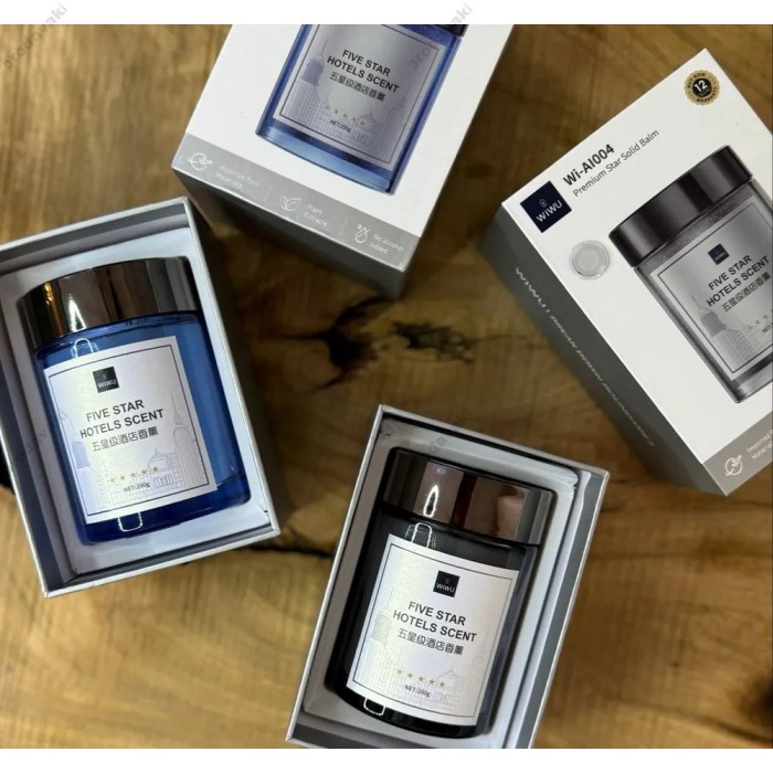 Ароматизатор у машину WiWU Wi-AI004 Premium Star Solid Balm Hilton Hotel Smell Аромат-Свіжий-дерев'яний Grey