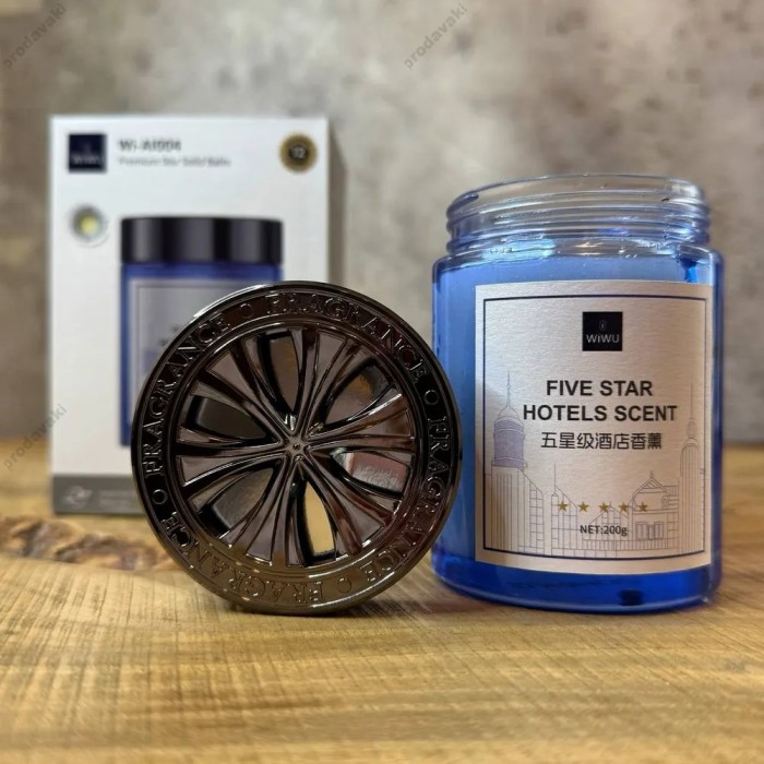 Ароматизатор до машини WiWU Wi-AI004 Premium Star Solid Balm Hilton Hotel Smell Аромат дерев'яний Blue