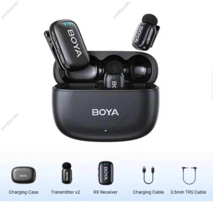 Бездротовий мікрофон BOYA Mini-18 3.5mm 2 мікрофона Black