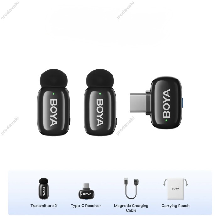 Бездротовий мікрофон BOYA Mini-23 Type-C 2 мікрофон Black