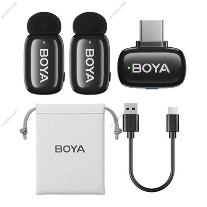 Бездротовий мікрофон BOYA Mini-23 Type-C 2 мікрофон Black