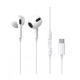 Дротові навушники Veron VH7C with mic HI-FI Audio Type - C White