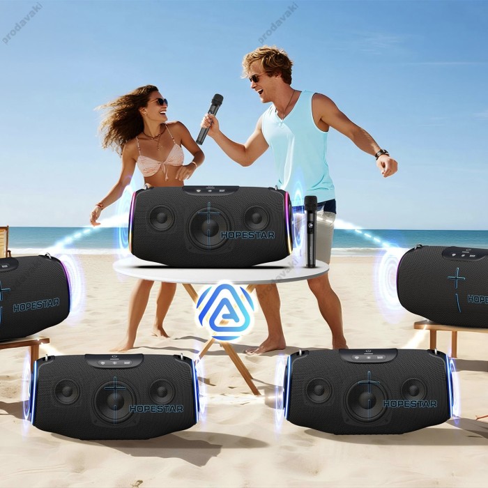 Портативна колонка Bluetooth Hopestar A300 з мікрофоном 150W Black