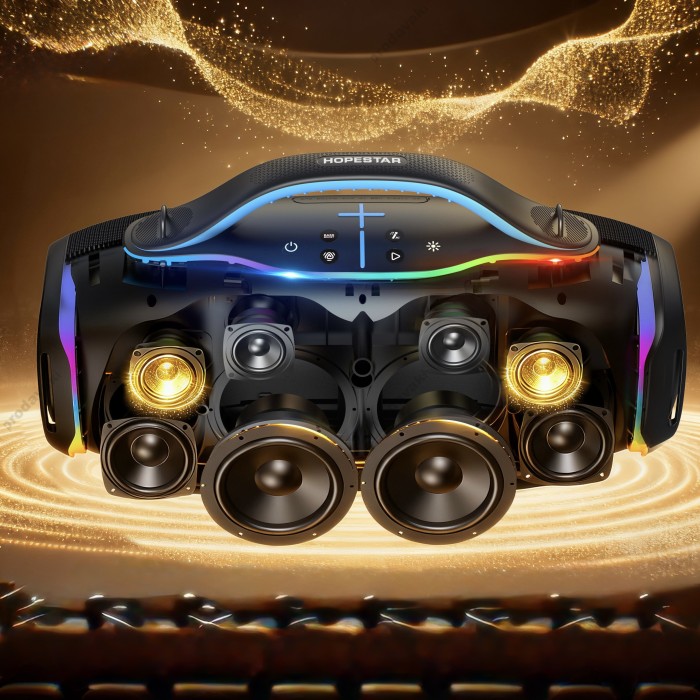 Портативна колонка Bluetooth Hopestar A90 з мікрофоном 700W Black