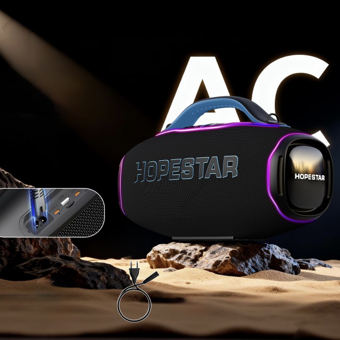 Портативна колонка Bluetooth Hopestar A90 з мікрофоном 700W Black
