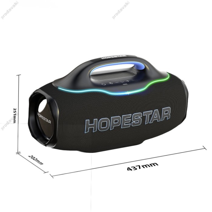 Портативна колонка Bluetooth Hopestar S90 з мікрофоном 220W Black
