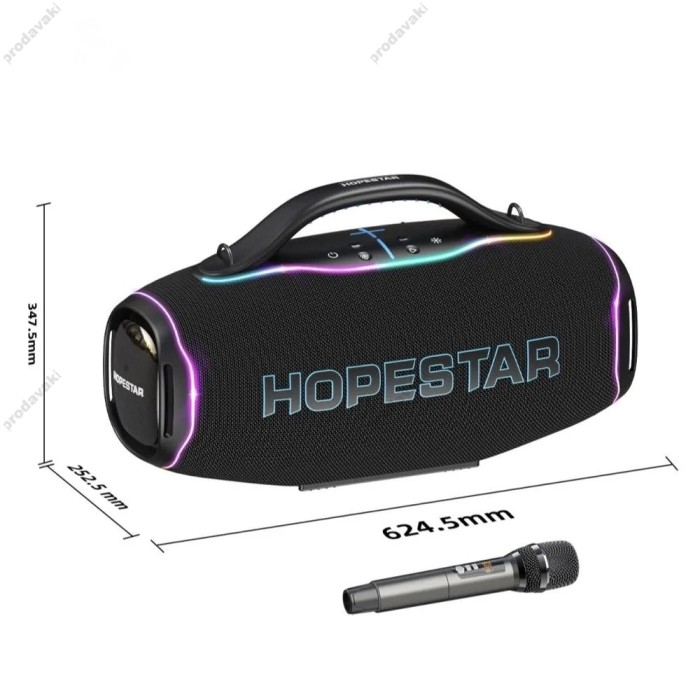 Портативна колонка Bluetooth Hopestar A90 з мікрофоном 700W Black