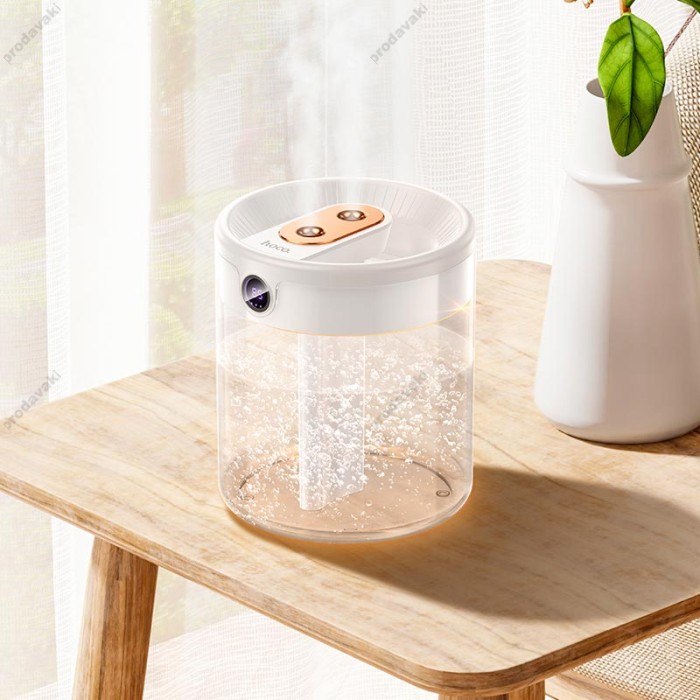 Зволожувач повітря Hoco HX31 Dual spray humidifier with digital display White