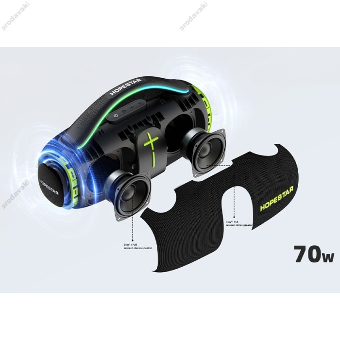 Портативна колонка Bluetooth Hopestar H85 70W Green