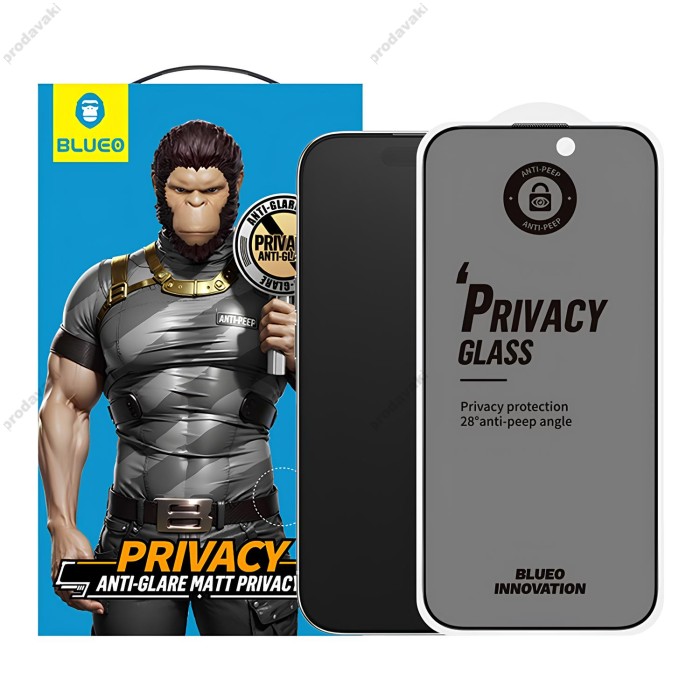 Захисне скло BLUEO Full Cover Anti-Peep Matte Glass (Privasy) iPhone 15