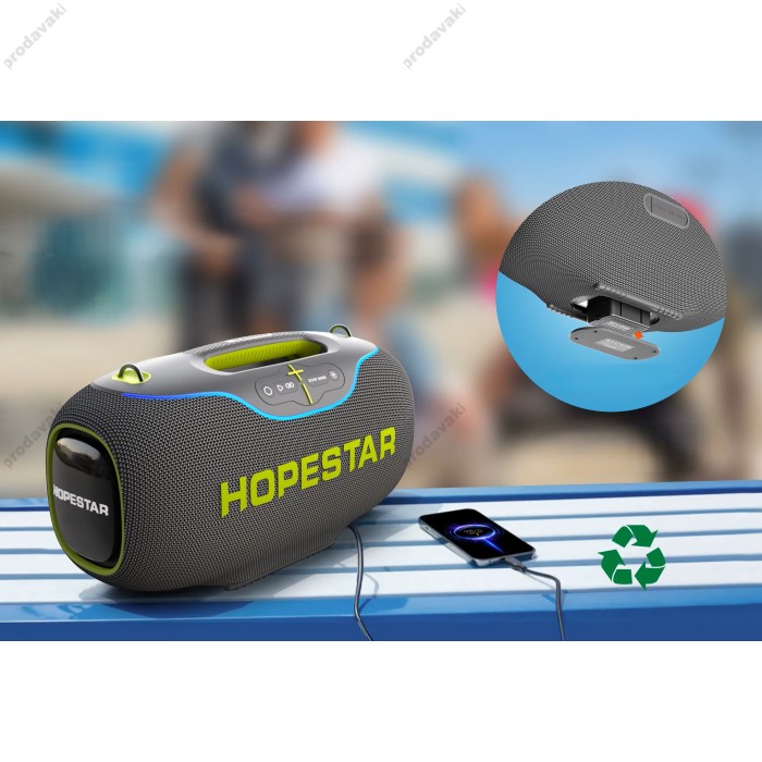 Портативна колонка Bluetooth Hopestar A80 350W Grey