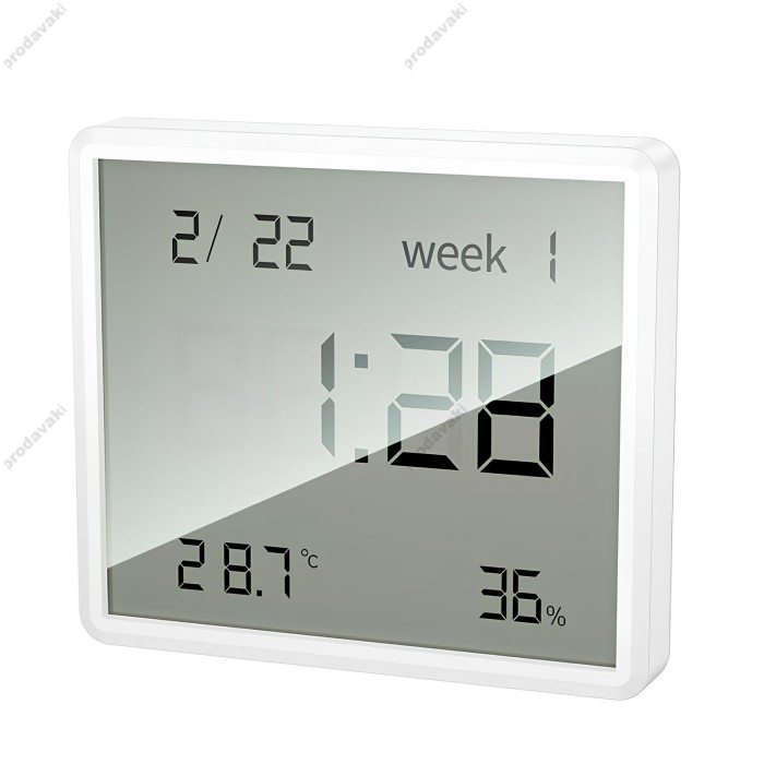 Цифровий термометр гігрометр Hoco HX41 Indoor electronic clock with hygrothermometer White