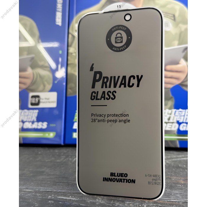 Захисне скло BLUEO Full Cover Anti-Peep Matte Glass (Privasy) iPhone 15