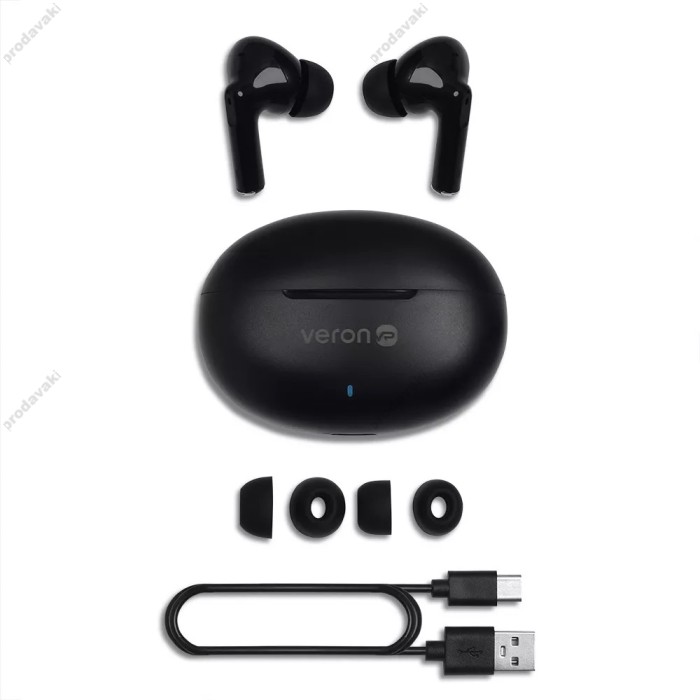 Бездротові Bluetooth навушники Veron S18 Phantom BT 5.3 Black