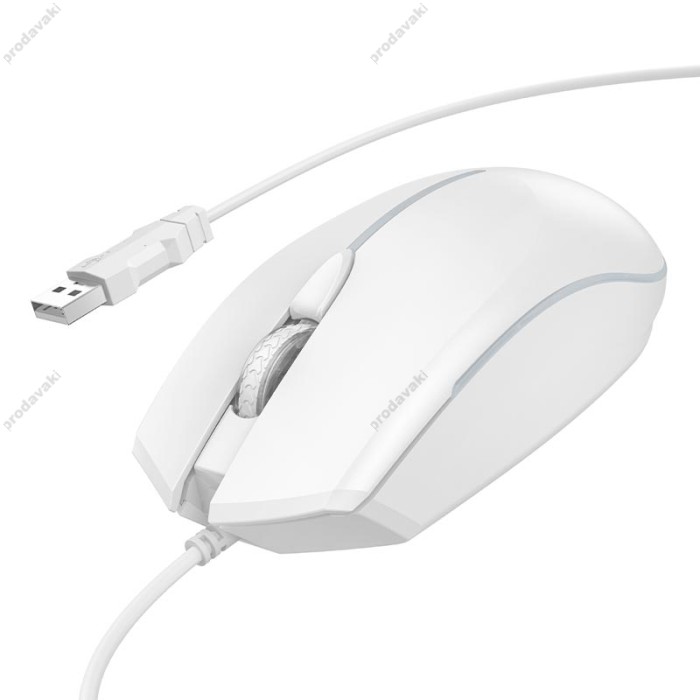 Комп'ютерна Миша HOCO GM37 Wonderful gaming luminous wired mouse White