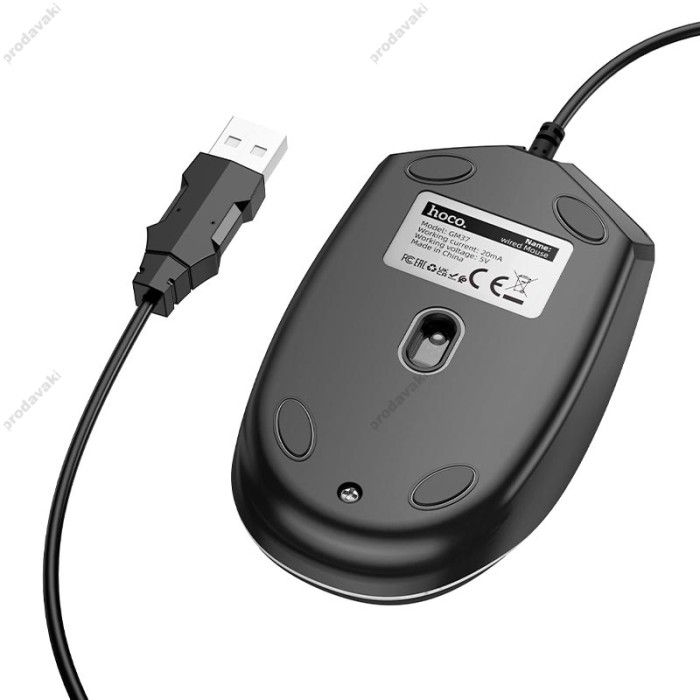 Комп'ютерна Миша HOCO GM37 Wonderful gaming luminous wired mouse White