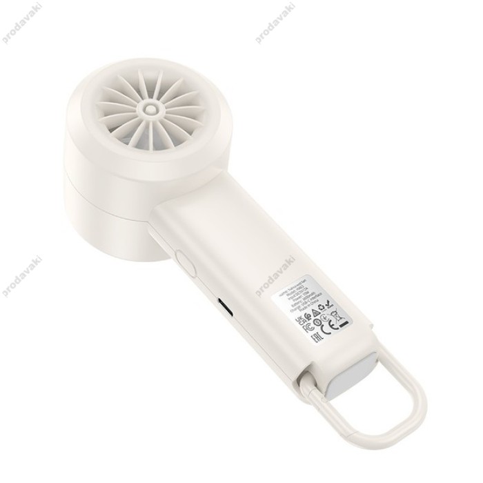 Портативний міні вентилятор Hoco HX63 Fashion High-speed Handheld Fan White