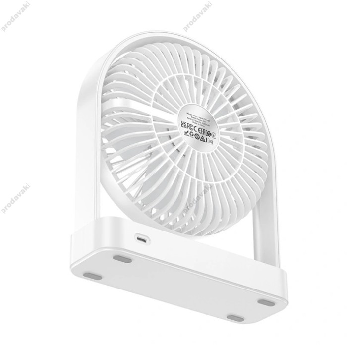 Портативний міні вентилятор Hoco HX65 Ultra-thin and Quiet Powerful Desktop Fan White