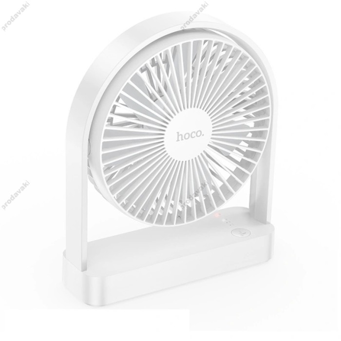 Портативний міні вентилятор Hoco HX65 Ultra-thin and Quiet Powerful Desktop Fan White