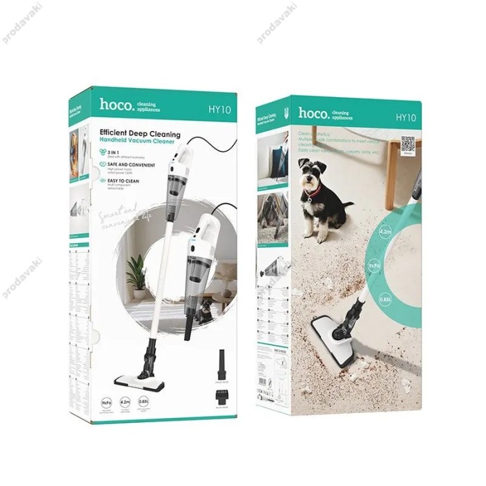 Ручний провідний пилосос вертикальний Hoco HY10 Handheld vacuum cleaner 300W White