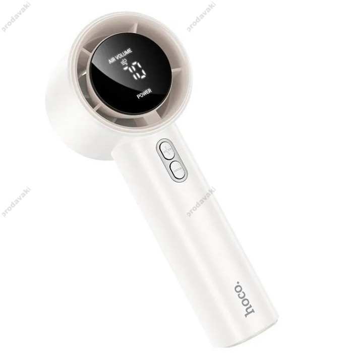 Портативний міні вентилятор Hoco HX64 Hurricane High Speed Ultra-Quiet Portable Handheld Fan White