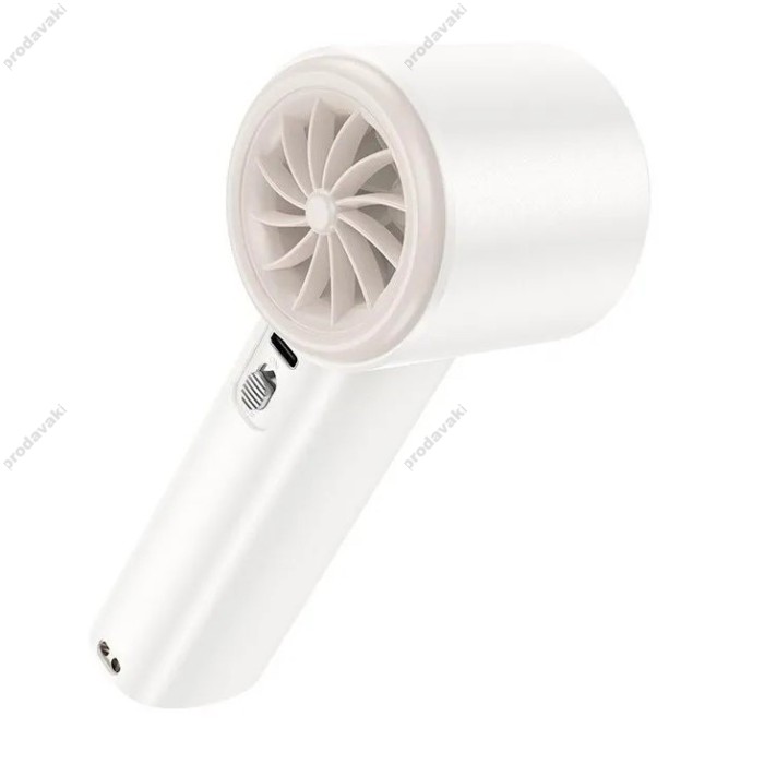Портативний міні вентилятор Hoco HX64 Hurricane High Speed Ultra-Quiet Portable Handheld Fan White