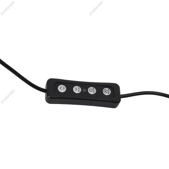 Безтіньова LED лампа CH F-M20X 20W у формі півмісяця для бьюті майстра 2700K-5600K Black