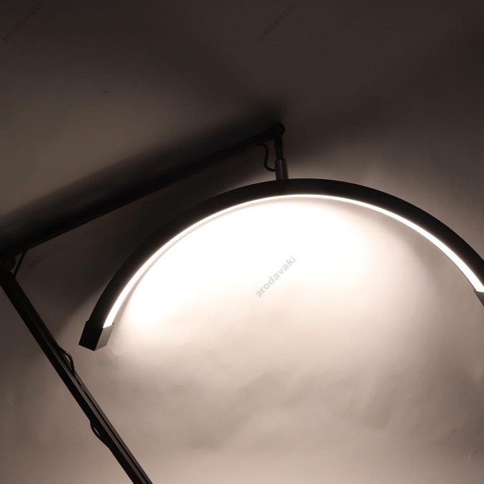 Безтіньова LED лампа CH F-M20X 20W у формі півмісяця для бьюті майстра 2700K-5600K Black