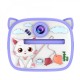 Дитячий фотоапарат моментального друку Print Camera AM-300 Cat Purple
