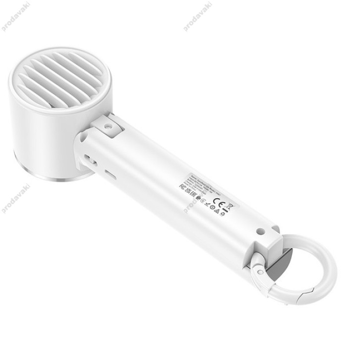 Портативний міні вентилятор Hoco HX61 Exquisite Handheld Folding Fan White