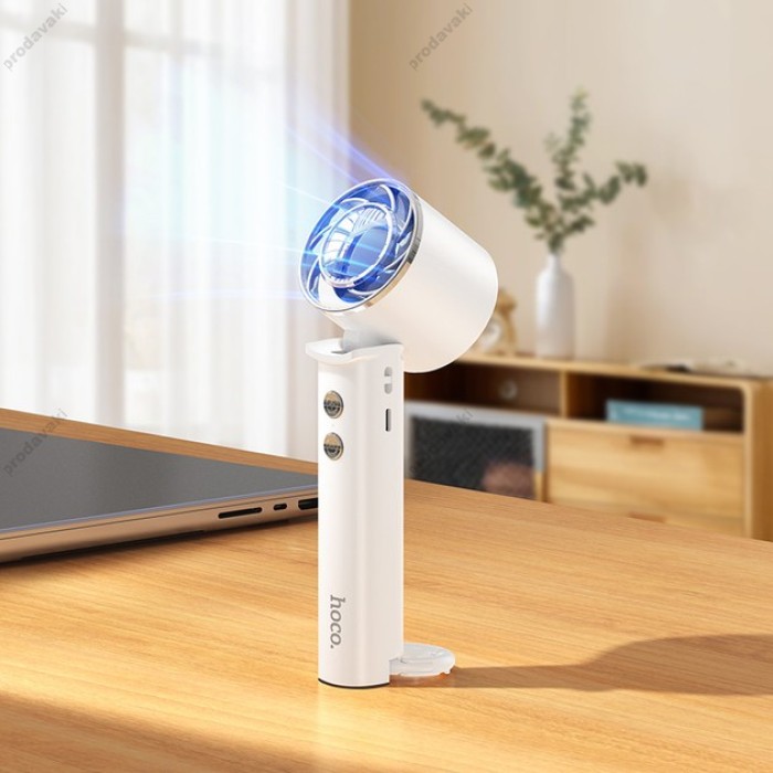 Портативний міні вентилятор Hoco HX61 Exquisite Handheld Folding Fan White