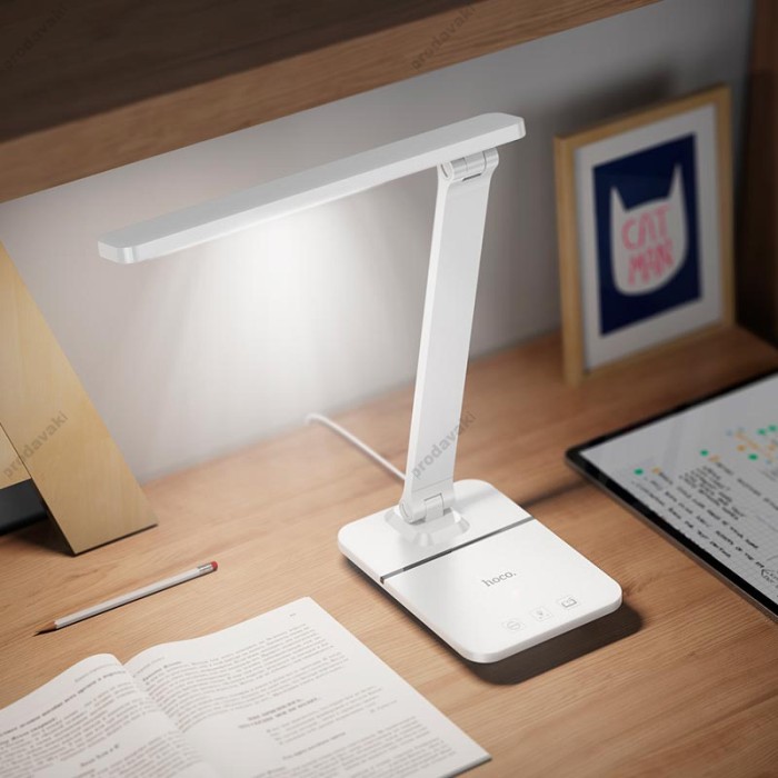 Настільна лампа HOCO HX11 Foldable table lamp 3000-4500-6000k White