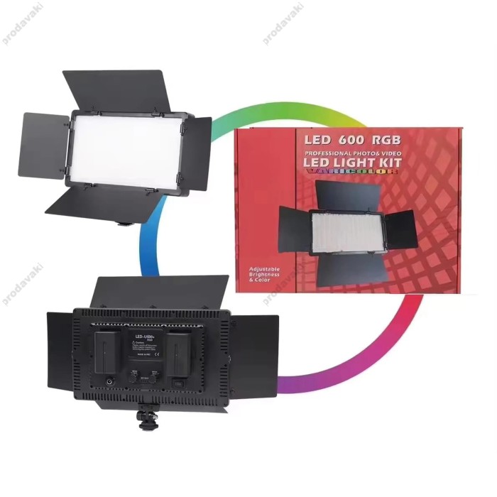 Лампа відеосвітло LED CH Pro 600 3200-5600K RGB Black