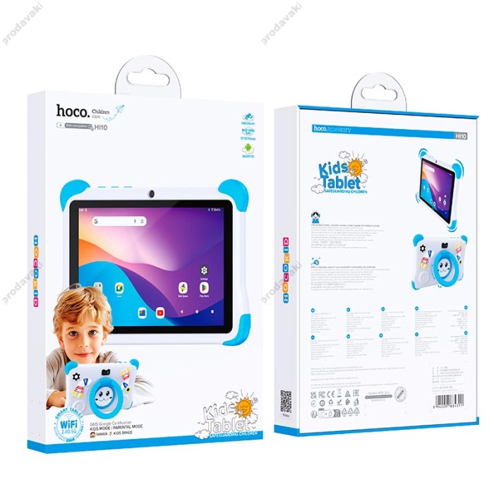 Планшет для дітей HOCO HI10 8-inch children Tablet PC Wi-Fi/5G dual camera android 14 Blue