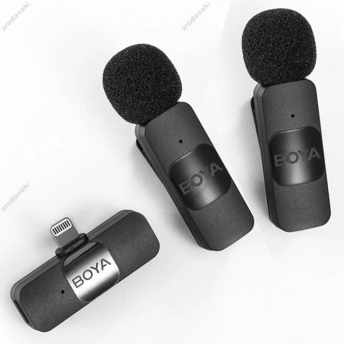 Бездротовий мікрофон BOYA BY-V2 Lightning 2 мікрофона Black
