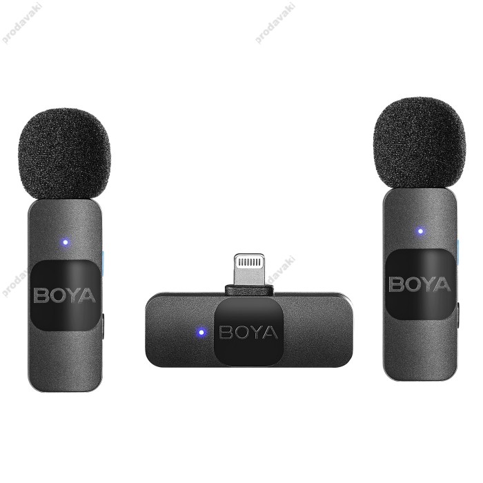 Бездротовий мікрофон BOYA BY-V2 Lightning 2 мікрофона Black