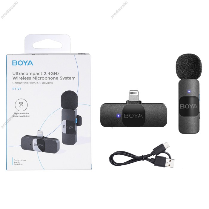 Бездротовий мікрофон BOYA BY-V1 Lightning Black