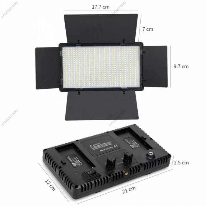 Лампа відеосвітло LED CH Pro 600 3200-6500K Black