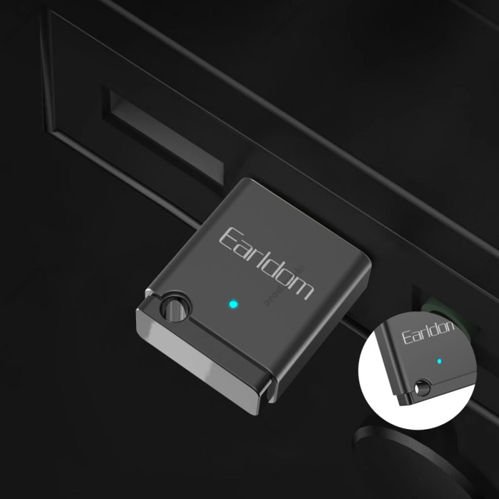 Аудіо ресивер Bluetooth для музики Earldom ET-BR08 Audio Receiver Black