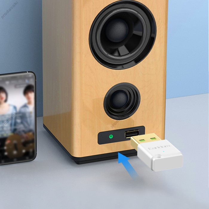 Аудіо ресивер Bluetooth для музики Earldom ET-BR08 Audio Receiver White