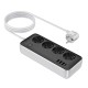 Подовжувач мережевий фільтр Hoco AC21 Sunlight 4-bit desktop socke 17W/3.4A 1.5M Black