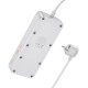 Подовжувач мережевий фільтр Hoco AC21 Sunlight 4-bit desktop socke 17W/3.4A 1.5M White