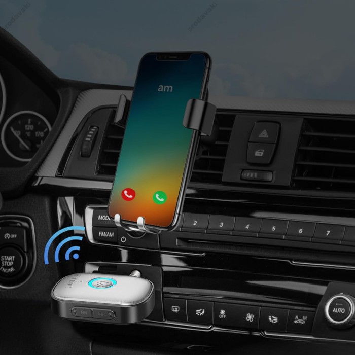 Автомобільний Bluetooth адаптер Earldom ET-BR15 Audio Receiver Grey