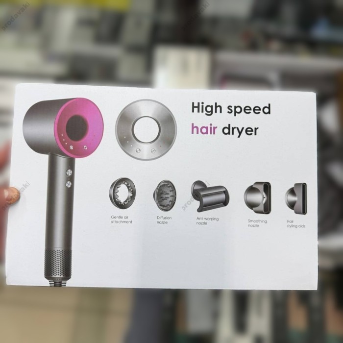 Фен для волосся CH XF-09 High Speed Hair Dryer 5 in 1 Grey-Pink