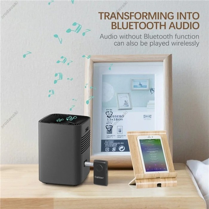 Автомобільний Bluetooth адаптер Earldom ET-BR02 Audio Receiver Black