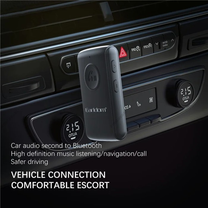 Автомобільний Bluetooth адаптер Earldom ET-BR02 Audio Receiver Black
