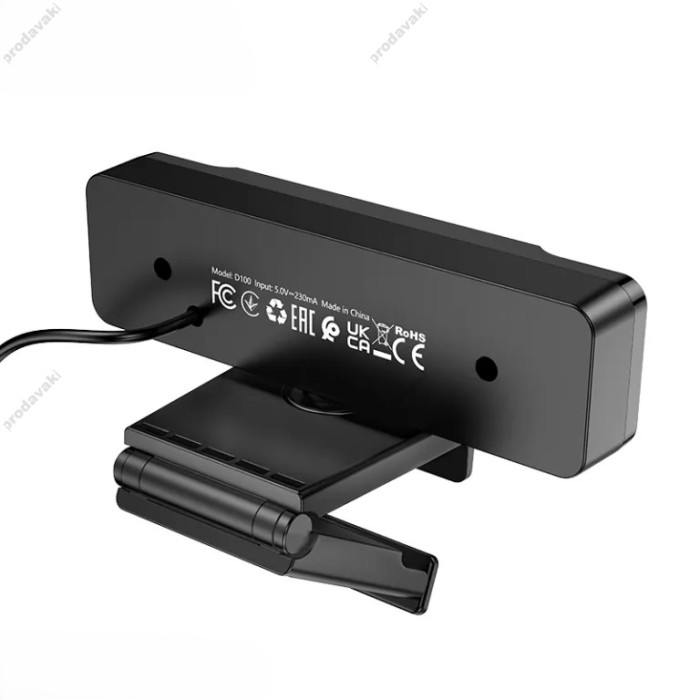 Веб-камера HOCO D100 Full HD 1080P Webcam With Dual Microphones Black